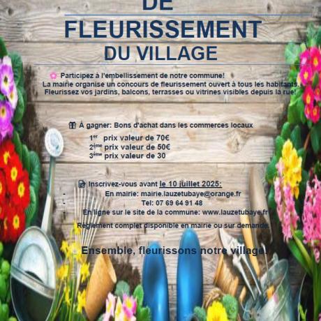 CONCOURS DE FLEURISSEMENT DU VILLAGE