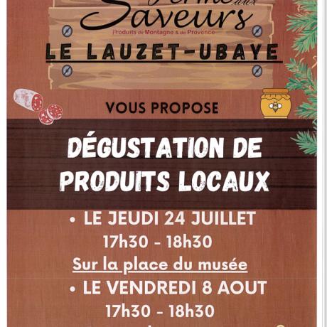DEGUSTATION DE PRODUITS LOCAUX