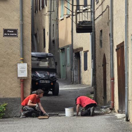 Nettoyage de la goutière 