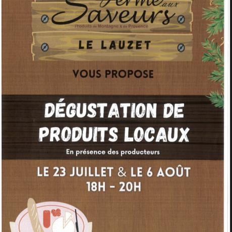 DEGUSTATION LA FERME AUX SAVEURS