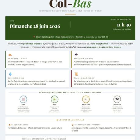 Pélerinage Col-Bas