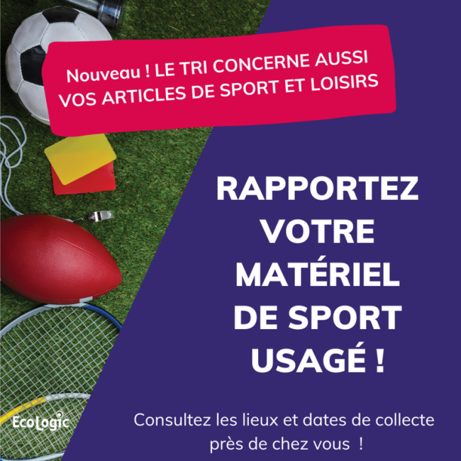 COLLECTE DES ARTICLES DE SPORTS ET DE LOISIRS